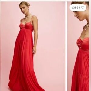 NWOT Free People Freya Red Maxi Dress